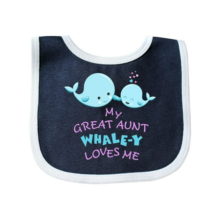 Great Aunt Bib - My Great Aunt Whale-y Loves Me Baby Bib