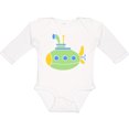 thumbnail image 3 of Inktastic Cute Green Submarine Boys or Girls Long Sleeve Baby Bodysuit, 3 of 5