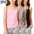 thumbnail image 2 of yillto Girl Undershirts Camisoles 3 Pack Soft Sleeveless Cami Girls Kids Summer Tank Tops 1-12 Years, 2 of 5