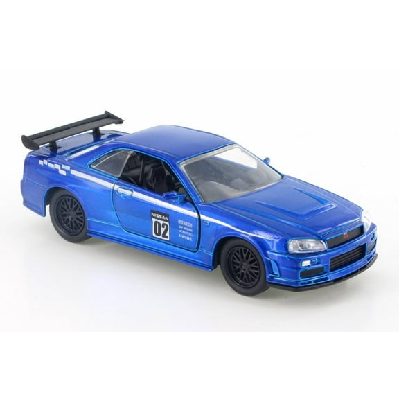 2002  Nissan Skyline GT-R Hard Top, Blue - Jada 99140 - 1/32 Scale Diecast Model Toy Car (Brand New but NO BOX)