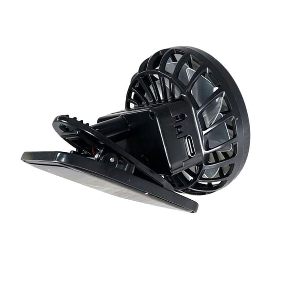 ZELVINN USB Clip Fan Solar Rechargeable Cooling Unit for Outdoor Resting Desktop Placement Bedside Comfort Abs Body