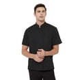thumbnail image 3 of TOPTIE Short Sleeve Chef Coat Jacket Black Lightweight Button Chef Uniform, 3 of 9