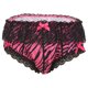 thumbnail image 4 of Calzoncillos Sissy para hombre, lencería de satén suave, ropa interior Sissy, bragas con adornos de encaje con volantes, bragas con cintura elástica con lazo y cintura baja, 4 of 5