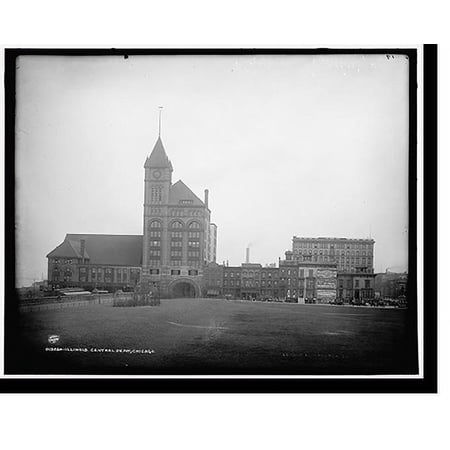 Historic Print, Illinois Central depot, Chicago, 18" x 24"