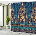thumbnail image 5 of Ambesonne Paisley Shower Curtain, Flowers and Dot, 69"Wx84"L, Blue Earth Yellow, 5 of 5