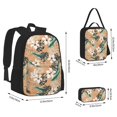 thumbnail image 2 of Pofeuu Tropical Leaves Flower Print Backpack Travel Backpacks With Lunch Bag Pencil Bag Set 3 pcs Set Cartoon Backpack, 2 of 7