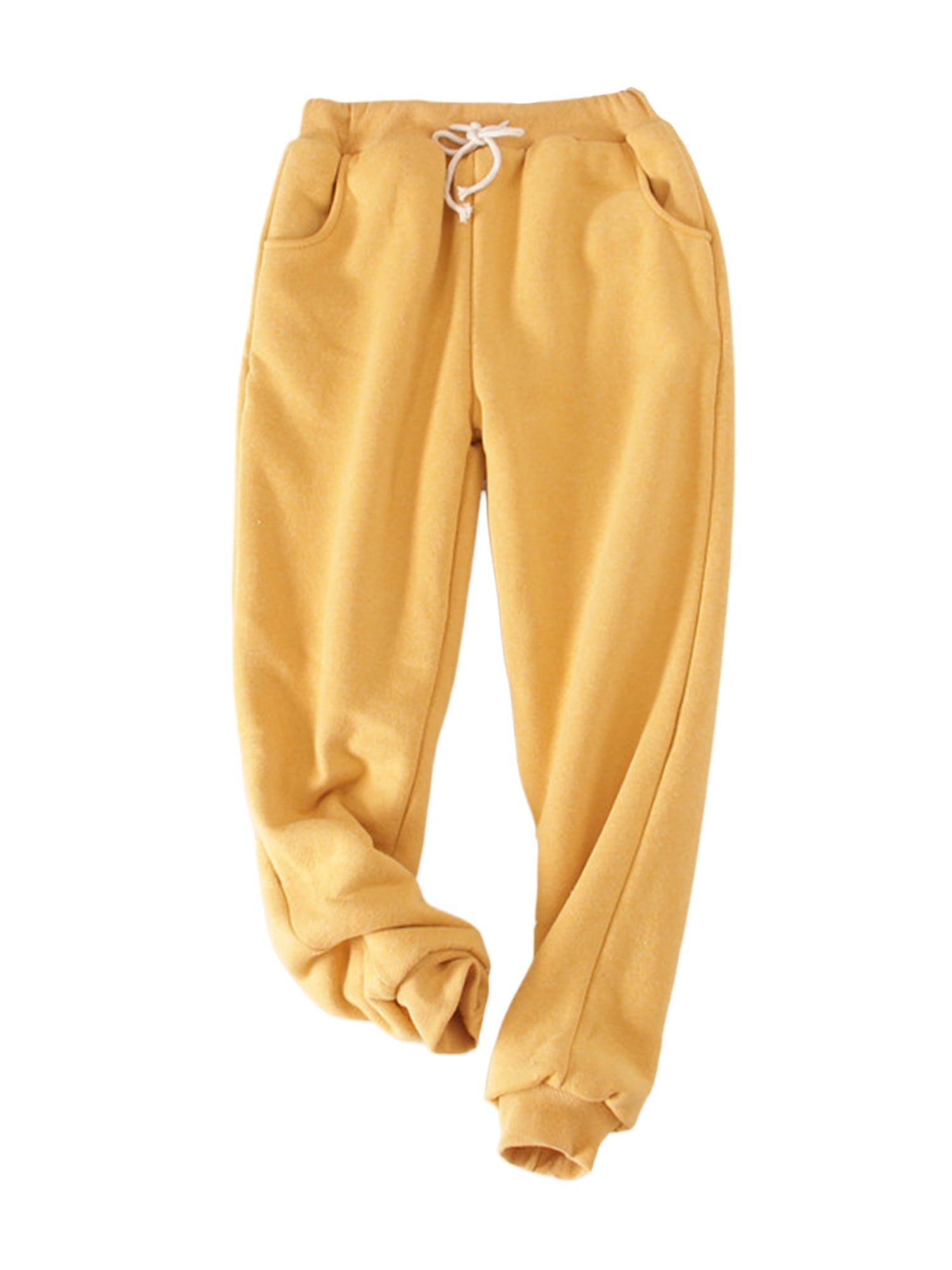 Paille Ladies Straight Leg Thermal Fleece Pants Lounge Athletic Jogger