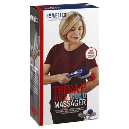 Homedics - Thera-P Handheld Holt & Cold Massager with 9 attachements - Blue