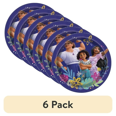 (6 pack) Disney Encanto Multicolor Paper Dessert Plates, 7in, 8ct