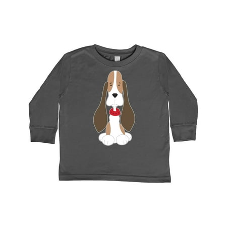 

Inktastic Basset Hound with floppy ears Gift Toddler Boy or Toddler Girl Long Sleeve T-Shirt