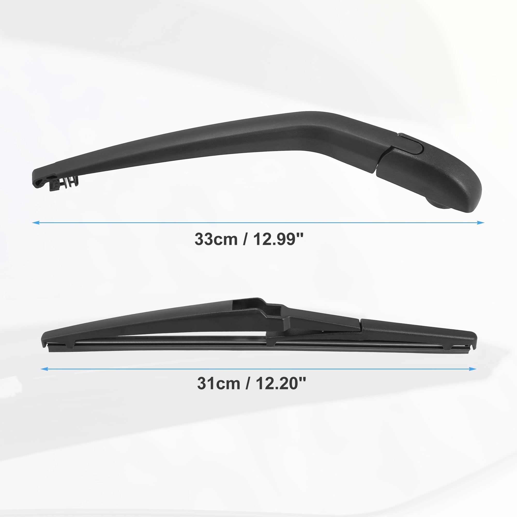 Unique Bargains 2Pcs Rear Windshield Wiper Blade Arm Assembly Fit for Dodge Journey Black