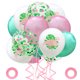 thumbnail image 1 of KAKOWELY Juego de 22 globos de látex de 12 pulgadas con temática hawaiana, globos de flamenco de verano, recuerdos de fiesta de cumpleaños con 2 cintas para bodas y fiestas de cumpleaños., 1 of 4