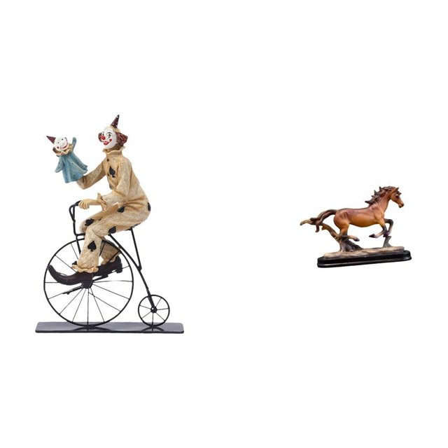 Figuras de payasos,Estatua de payaso,escultura,adorno de mesa,Colección de estatuillas de payasos adorables,Figura de caballo,Figura coleccionable de caballo en miniatura