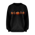 thumbnail image 4 of XVJRHAK Graphic Sweatshirts Women's Long Sleeved Plaid Pocket Casual Hoodie without Hat (Black,M), 4 of 4