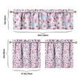 thumbnail image 6 of Pioneer Kitchen Curtains and Valance Set 24 Inch Tier Cherry Blossoming Sakura Cosplay Curtains Small Drapes for Cafe Living Room Bathroom Farmhouse 3 Pieces Set Rod Pocket, 6 of 6