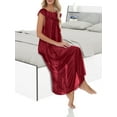 thumbnail image 3 of EZI Nightgowns for Women - Soft & Breathable Satin Night Gowns for Adult Women - Medium to Plus Size Womens Sleep Shirts - Long Mid-Length Nightgown, 3 of 9
