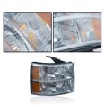 thumbnail image 2 of CROSSDESIGN Headlights Smoky lens White Housing Amber Reflector Fit for 2007-2014 Chevy Silverado 1500 2500 3500, 2 of 9