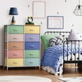 thumbnail image 4 of Sorbus Dresser with 10 Drawers - Storage Unit Organizer Chest for Clothes - Bedroom, Kids Room, Nursery, & Closet - Steel Frame, Wood Top, and Easy Pull Fabric Bins, 4 of 6