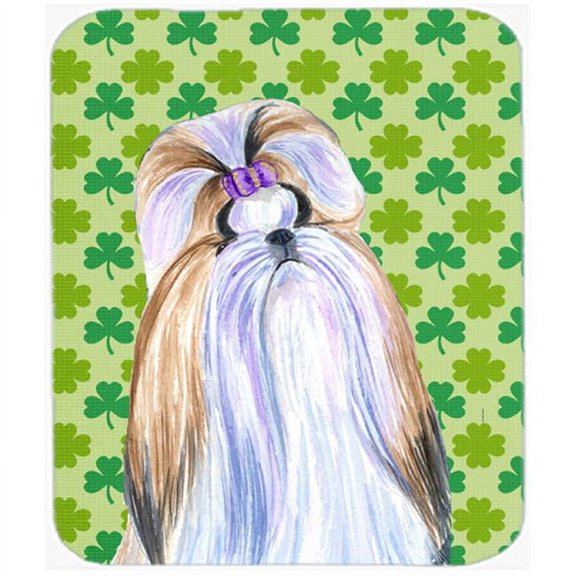 Carolines Treasures  Shih Tzu St. Patricks Day Shamrock Portrait Mouse Pad