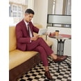 thumbnail image 4 of COOFANDY Men's 2 Piece Linen Suits Set Regular Fit Casual Linen Lightweight Suit Summer Beach Wedding, 4 of 5