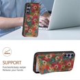thumbnail image 5 of For Samsung Galaxy S25+ Case with Card Holder Kickstand Flowers Design Leather Phone Cover - Summer, 5 of 5
