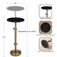 thumbnail image 3 of Mesa para bebidas de mármol de altura ajustable Goodinough Black Marble, 3 of 7