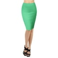 thumbnail image 4 of Thanth Women's Elastic Waist Band Streychy Midi Pencil Skirts (Plus Size Available), 4 of 4