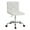 Off-White, variant on VECELO Armless Office Desk Chair, Silent Wheels, Height Adjustable PU Leather 360 Swivel Task Chairs, White
