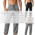thumbnail image 3 of Jerdar Men's Tear Away Basketball Pants High Split Snap Button Casual Post-Surgery Sweatpants with Pockets Mens Running Pants, 3 of 6