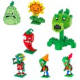 thumbnail image 2 of Bingirl Plants VS Zombies Building Blocks Cartoon Small Particles Assemble Building Bricks Decompression Toys For Kids Z71011, 2 of 8