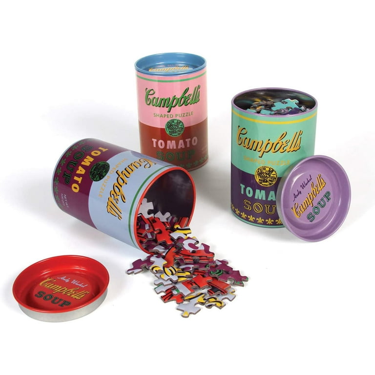 Andy Warhol Soup Cans Shaped Jigsaw Puzzles, Cardboard, Set