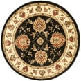 thumbnail image 3 of SAFAVIEH Lyndhurst Manuel Traditional Border Area Rug, Black/Ivory, 5'3" x 5'3" Round, 3 of 5