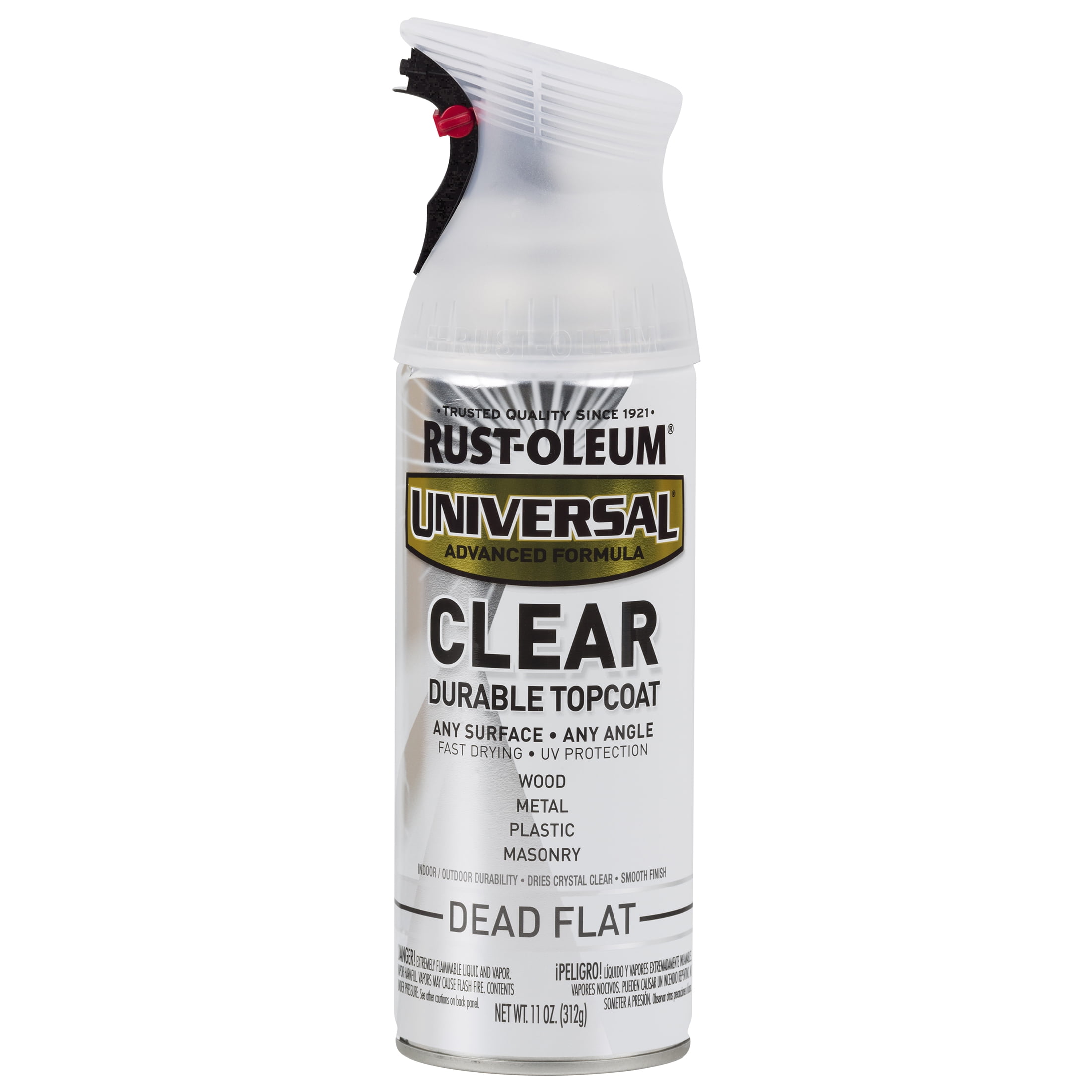 Rust-Oleum 302151 Universal Clear Topcoat Spray Paint, Dead Flat, 11 oz