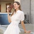 thumbnail image 2 of Billetera CLUCI de piel para mujer con bloqueo RFID, triple pliegue, marrón, 2 of 7