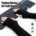 thumbnail image 3 of Yoyauz Women's Long Fingerless Gloves Arm Warm Knit Thumbhole Stretch, 3 of 5