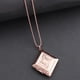 thumbnail image 2 of Rhombus Metal Brass Grabado Foto Locket Mensaje Foto DIY Collar Colgante, Plata / , tal se describe Salvador Rhombus Lockets Necklace, 2 of 10
