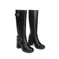 thumbnail image 3 of DREAM PAIRS Women's Platform Knee High Boots, Chunky Block Heel Boots with Square Toe, Side Zipper and Buckle Details, 3 of 8