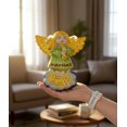 thumbnail image 6 of STPgoods Angel of Happiness Ceramic Hanging Wall Decoration 7.5x6.3" (19x16 cm) Handmade Wall Charm Outdoor Indoor Home Decor, 6 of 7