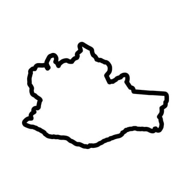Oaxaca State Shaped Sticker Decal Die Cut - Self Adhesive Vinyl - Weatherproof - Made in USA - Many Color and Sizes - outlined oa oax mexico mx free and sovereign state of