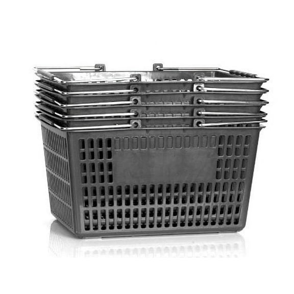 Only Hangers Stackable Black Plastic Shopping Baskets (Set of 6)