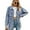 Blue, variant on YTDSCS Women's Jean Jacket Washed Button up Denim Jacket with Pockets Loose Spring Fall Casual Cowboy Outwear Coat for Womens S-XXL