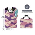 thumbnail image 2 of Yayeee Freestanding Laundry Hamper with Handle Collapsible Large Storage Basket for Clothes, Purple Wave Pattern, 2 of 7
