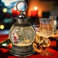 thumbnail image 2 of Christmas Water Lantern Snow Globe with Santa and Elk, Musical Lighted Holiday Table Decor, 2 of 7