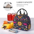 thumbnail image 5 of Fuzoiu Cinco De Mayo Floral Print Insulated Lunch Bag for Women Men Large Reusable Lunch Box Adult Leakproof Portable Cooler Tote Bags for Work Picnic, 5 of 7