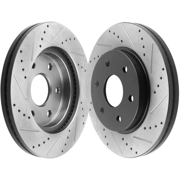 Afa Motors Rear Brake Rotors 345mm Drilled & Slotted Brake Rotor Fits for Cadillac Escalade ESV EXT, Chevy Avalanche Silverado Suburban 1500 Tahoe, GMC Sierra 1500 Yukon XL