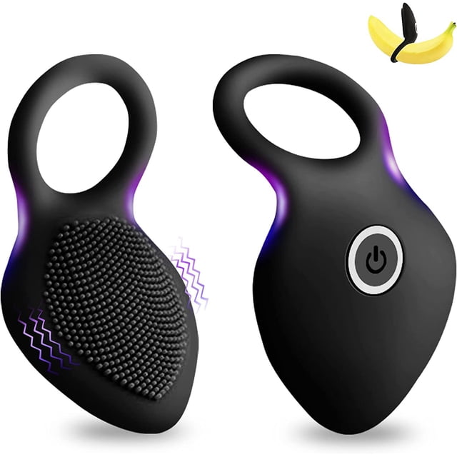RO Anillo vibrador programa 10, juguete sexual masculino y femenino, amantes, estimuladores de clítoris, clítoris. Orgasmos rápidos y múltiples (negro) Sincero Electrónica