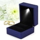 thumbnail image 4 of Caja de almacenamiento de anillos con luz LED de moda, vitrina de joyería, regalo azul, 4 of 9
