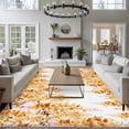 thumbnail image 3 of Yellow Wisteria Area Rugs 8'x10', Washable Small Throw Rugs for Living Room Patio, Sprinng Summer Pastoral Botanical Indoor Outdoor Rug Non-Slip Low Pile Carpet Runner Reversible Floor Mats, 3 of 8