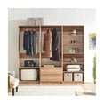 thumbnail image 2 of Maykoosh Closet System Customizible, Walk-In Wardrobe Organizer, Closet System with Hanging, Hanging Rods, Drawers, Heavy Duty-Color:Oak,Size:Model BCE 3 Closet, 2 of 6
