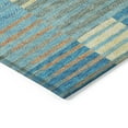 thumbnail image 4 of Addison Rugs Chantille Indoor/Outdoor Transitional Stripes Teal Washable Rectangle Rug, 5' x 7'6", 4 of 6